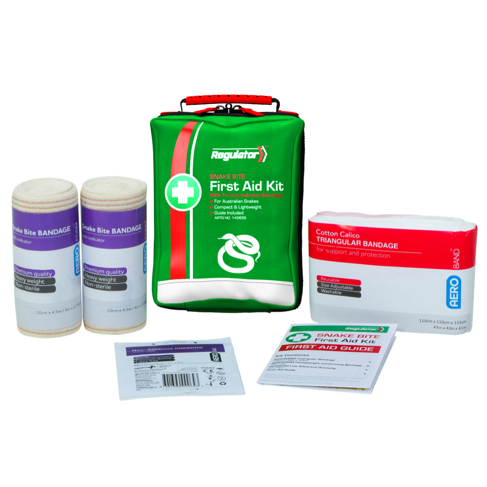 Snake & spider bite kit open displaying contents