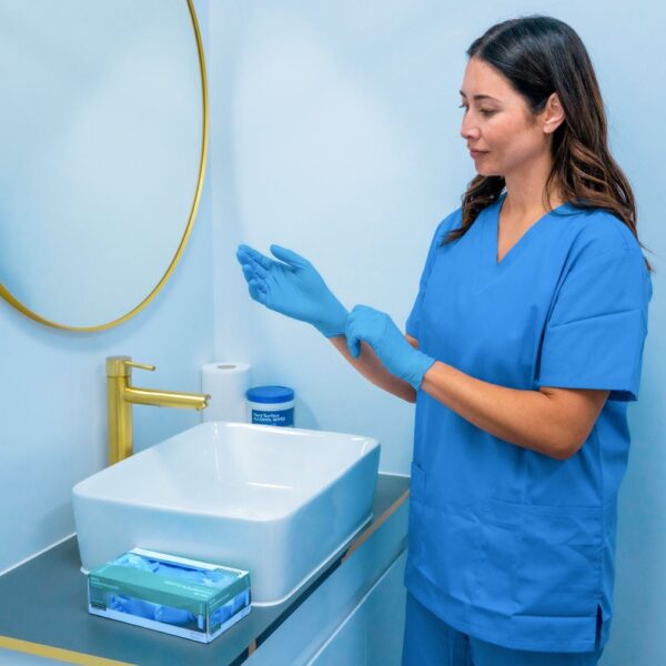 AEROGLOVE Medium Nitrile Powder-Free Gloves Box/100 - Image 4