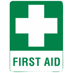 Large Metal First Aid Sign 60 x 45cm