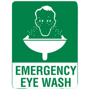 Small Metal Emergency Eyewash Sign 30 x 22.5cm