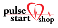 Logo of pulse start shop on transparent background