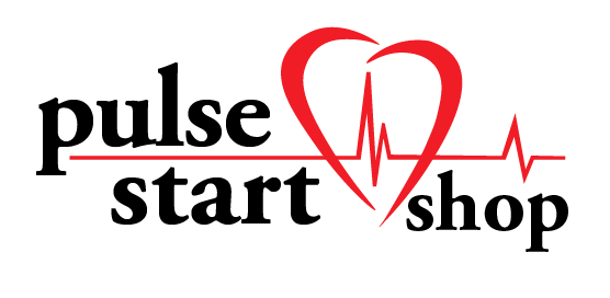 Logo of pulse start shop on transparent background